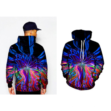 Men′s Spray Long Pullover Painting Hoodies